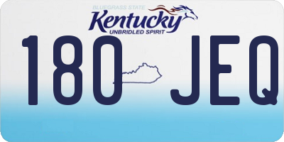 KY license plate 180JEQ