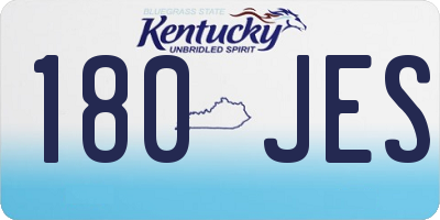 KY license plate 180JES