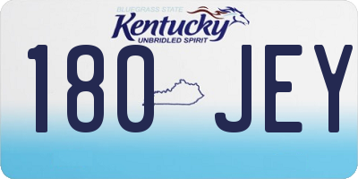 KY license plate 180JEY