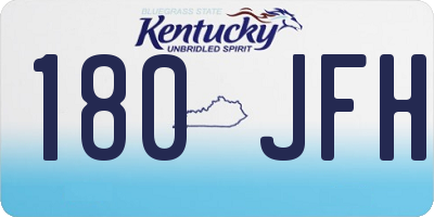 KY license plate 180JFH