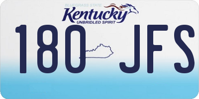 KY license plate 180JFS