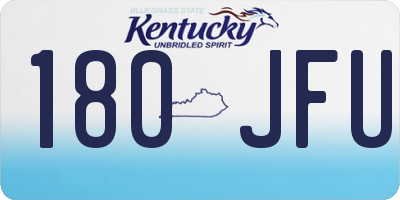 KY license plate 180JFU