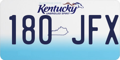 KY license plate 180JFX