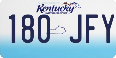 KY license plate 180JFY