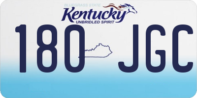 KY license plate 180JGC