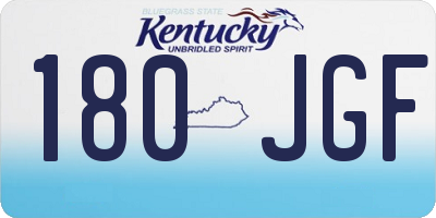 KY license plate 180JGF