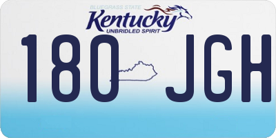 KY license plate 180JGH