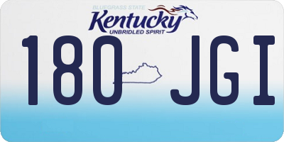 KY license plate 180JGI