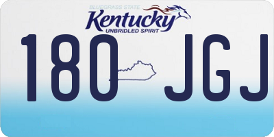 KY license plate 180JGJ