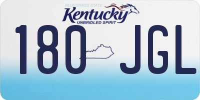 KY license plate 180JGL
