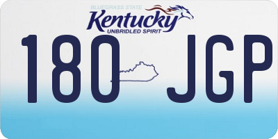 KY license plate 180JGP