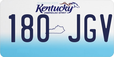 KY license plate 180JGV