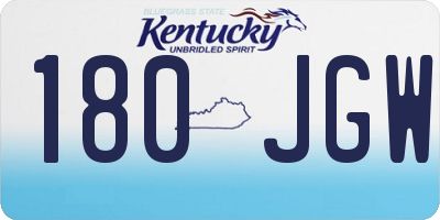 KY license plate 180JGW