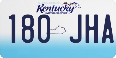 KY license plate 180JHA