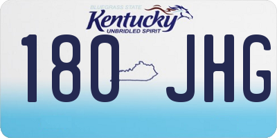 KY license plate 180JHG
