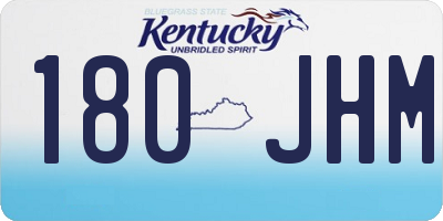 KY license plate 180JHM