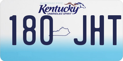 KY license plate 180JHT