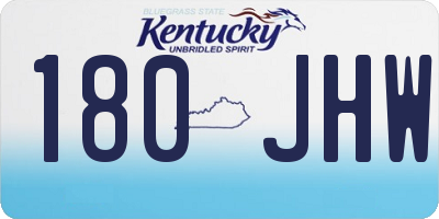KY license plate 180JHW