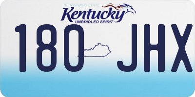 KY license plate 180JHX