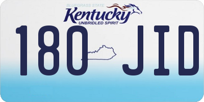 KY license plate 180JID