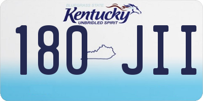 KY license plate 180JII