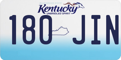KY license plate 180JIN
