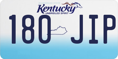 KY license plate 180JIP