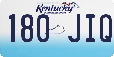 KY license plate 180JIQ