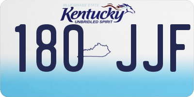 KY license plate 180JJF