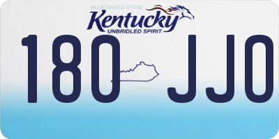 KY license plate 180JJO