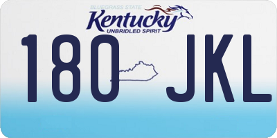 KY license plate 180JKL