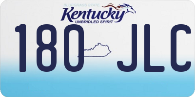 KY license plate 180JLC
