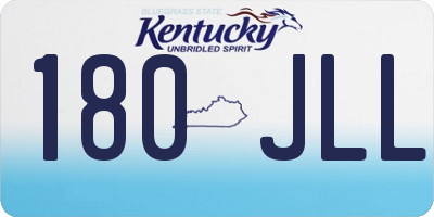 KY license plate 180JLL