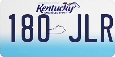 KY license plate 180JLR