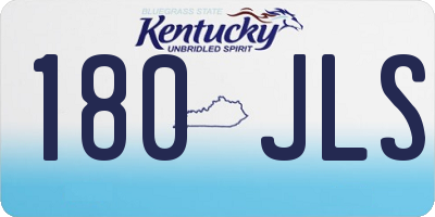 KY license plate 180JLS