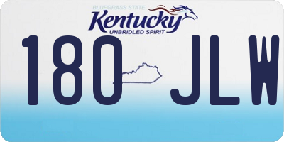 KY license plate 180JLW