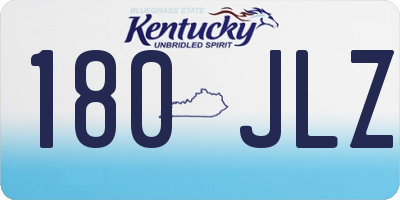 KY license plate 180JLZ