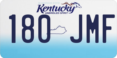 KY license plate 180JMF