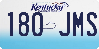 KY license plate 180JMS