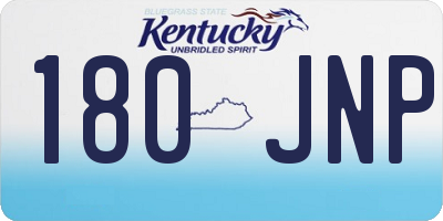 KY license plate 180JNP