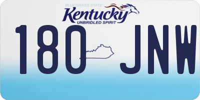 KY license plate 180JNW