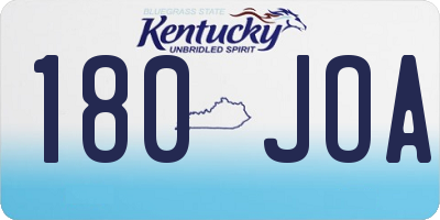 KY license plate 180JOA