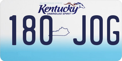 KY license plate 180JOG