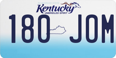 KY license plate 180JOM