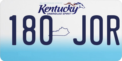 KY license plate 180JOR