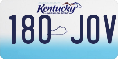 KY license plate 180JOV