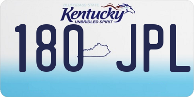 KY license plate 180JPL