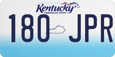 KY license plate 180JPR