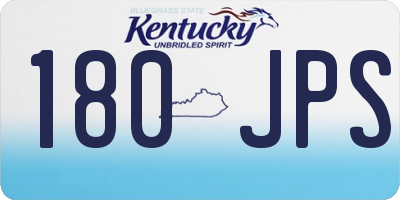 KY license plate 180JPS
