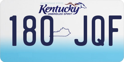 KY license plate 180JQF